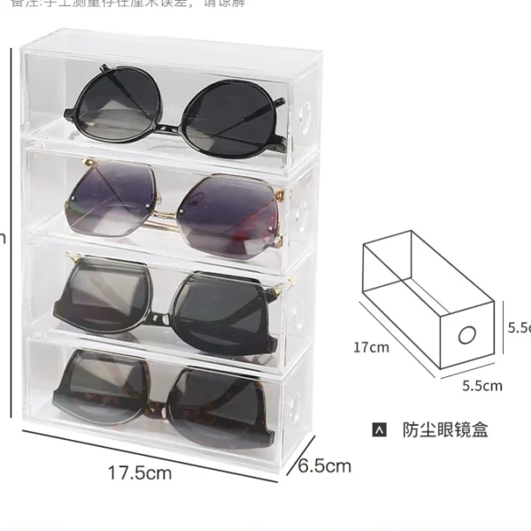 Multi Grid Storage Box Transparent Acrylic Box High Capacity Display Rack